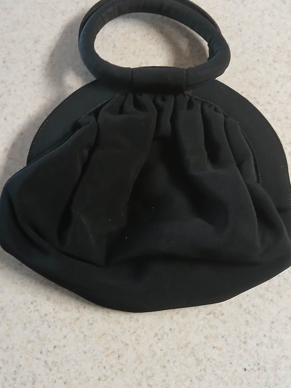 Black Ruched Handle Women’s Evening Bag